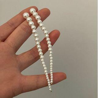 Faux Pearl Dangle Earring 1 Pair - A - White - One Size