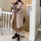 Single Breasted Trench Coat Almond - One Size