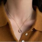 Hoop Pendant Alloy Necklace 1 Piece - Gold - One Size