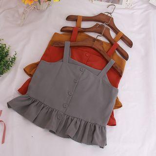 Frill Hem Crop Cami Top
