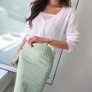 Pointelle Knit Summer Cardigan