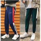 Letter Colour Block Jogger Pants