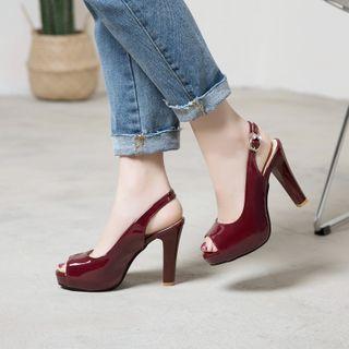 Fish-toe Platform High-heel Sandals