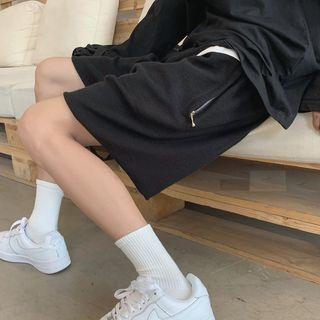 Plain Wide Leg Sweatshorts