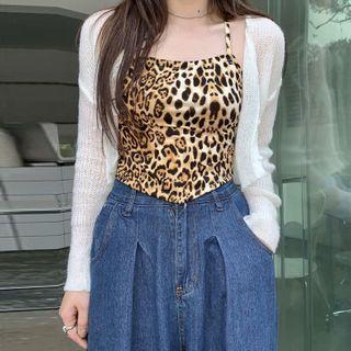 Leopard Print Camisole / Cardigan