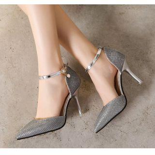 Pointed Glitter Sandals