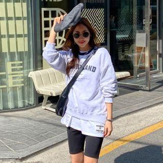Contrast-trim Letter Sweatshirt