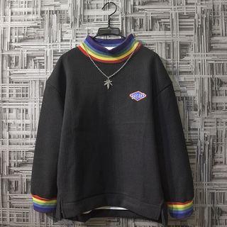 Couple Matching Rainbow Panel Sweatshirt