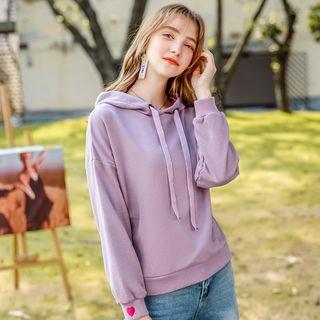 Long-sleeve Heart Print Hoodie