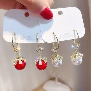 Rhinestone Faux Pearl / Bead Dangle Earring
