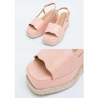 Leegong Pool Party Espadrille Wedge Slingback Sandals
