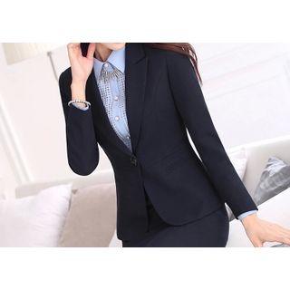 Set: One-button Blazer + Skirt