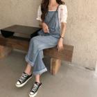 Denim Straight-leg Playsuit