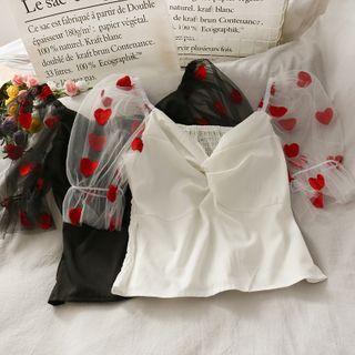 Patchwork Boatneck Twisted Crop Top