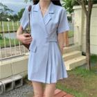 Plain Pocket-detail A-line Dress
