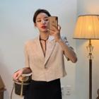 Short-sleeve Blazer / Halter Camisole