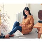 Round-neck Bell-sleeve Knit Dress