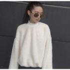 Plain Furry Pullover