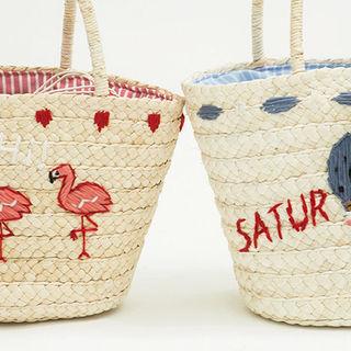 Embroidered Straw Tote (2 Designs)
