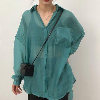 Pocket Detail Shirt / Wide-leg Pants