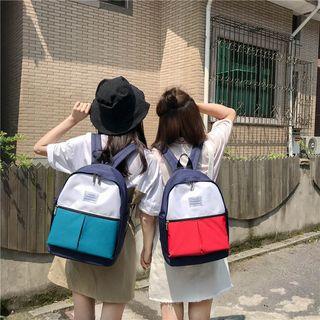 Colored Panel Canvas Backpack