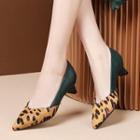 Leopard Print Kitten Heel Pumps