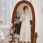 Set: Polka-dot A-line Dress + Slipdress
