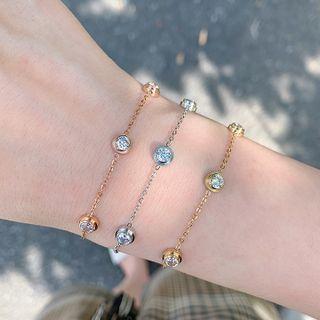 Rhinestone Stainless Steel Bracelet