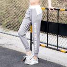 Lettering Two-tone Sweatpants