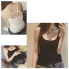 Cage Back Plain Camisole Top