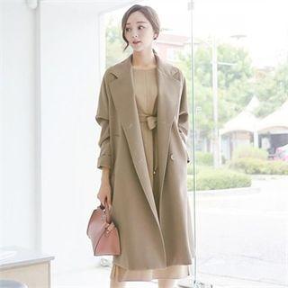 Double-breasted Loose-fit Long Coat