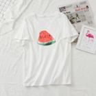Short-sleeve Watermelon T-shirt White - One Size