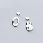 Textured Sterling Silver Dangle Earring 1 Pair - Silver - One Size