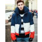 Matching Couple Color Block Padded Jacket