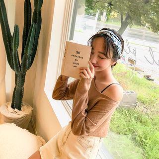 Lettuce-edge Sheer Knit Top