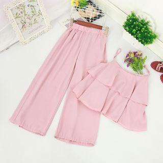 Set: Wide-leg Pants + Spaghetti Strap Top