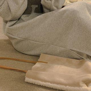 Faux-shearling Shopper Bag Ivory - One Size