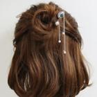 Set Of 2: Pearl & Rhinestone Hair Clip
