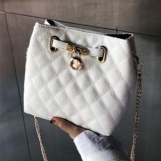 Quilted Chain Strap Bucket Bag