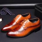 Croc Grain Lace-up Brogue Shoes