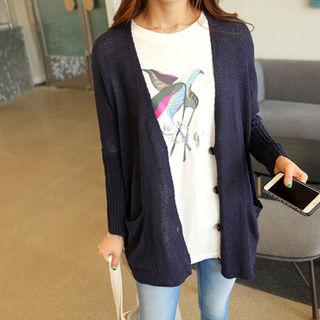 Colored Loose-fit Cardigan