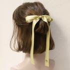 Ribbon Hair Clip Greenish Yellow - One Size