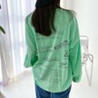 Letter-printed Vivid-color Boxy T-shirt