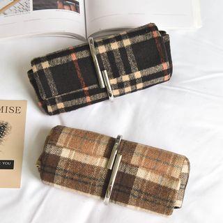 Plaid Tweed Clutch