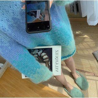 Color Block Sweater Gradient Blue - One Size