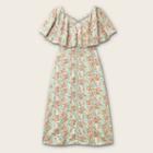 Plus Size Short-sleeve Floral Lace A-line Dress