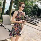 Printed Halter Swim Dress