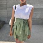 Sleeveless Top / A-line Mini Skirt