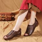 Cutout Back Zip Sandals