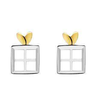 925 Sterling Silver Stud Earring As Shown In Figure - One Size